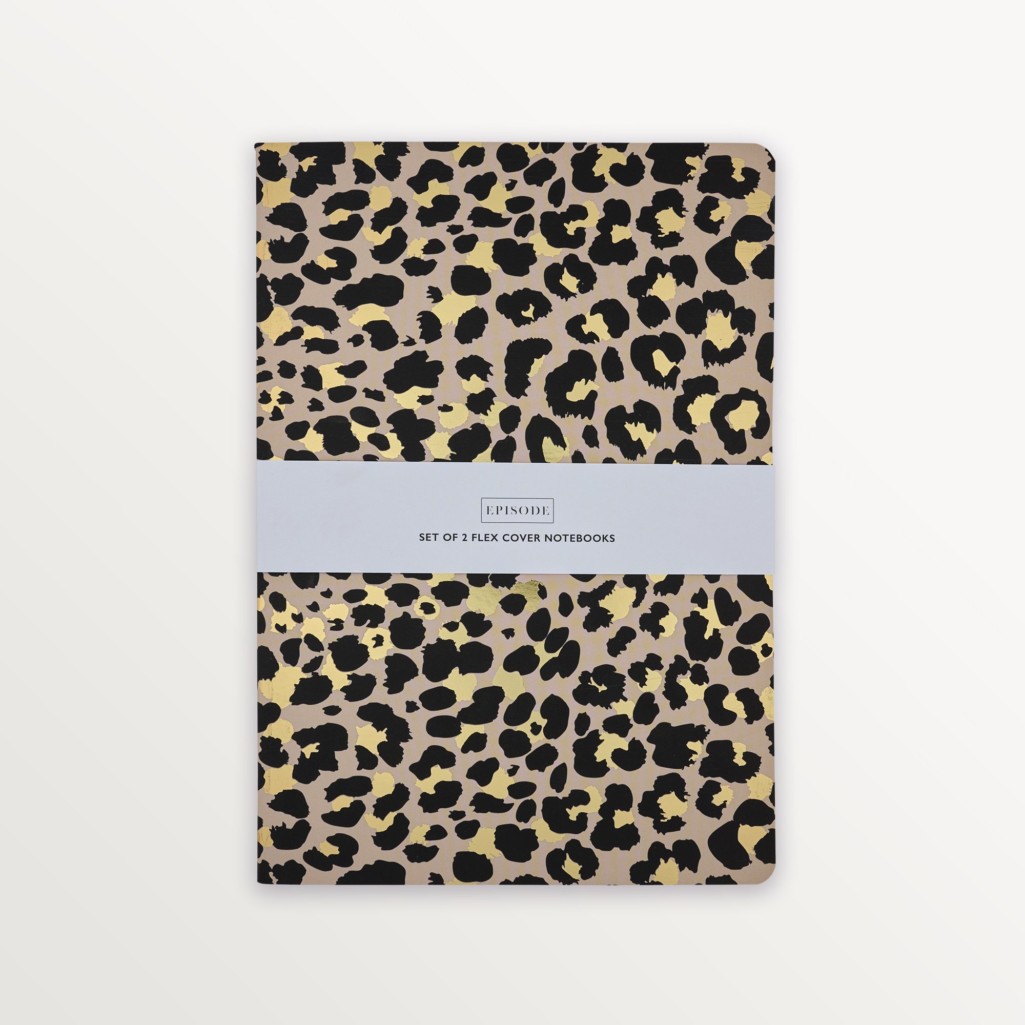 Episode 2'li Terzi Dikiş Set Leopard B5 48 Yp. Defter - Classic Gold & Pink Mauve