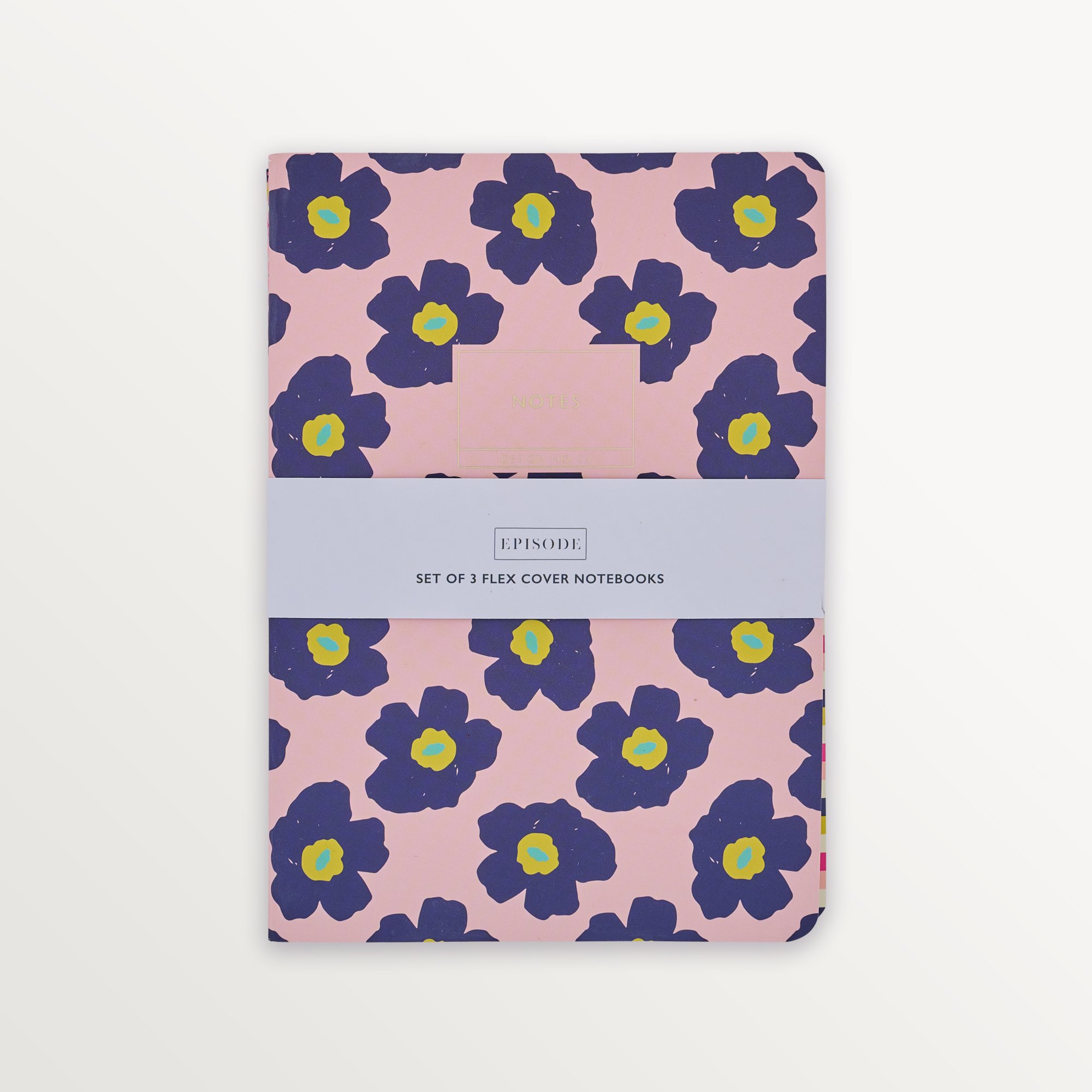 Episode 3'lü Terzi Dikiş Set Modern Floral A5 36 Yp. Defter - Brights Mix