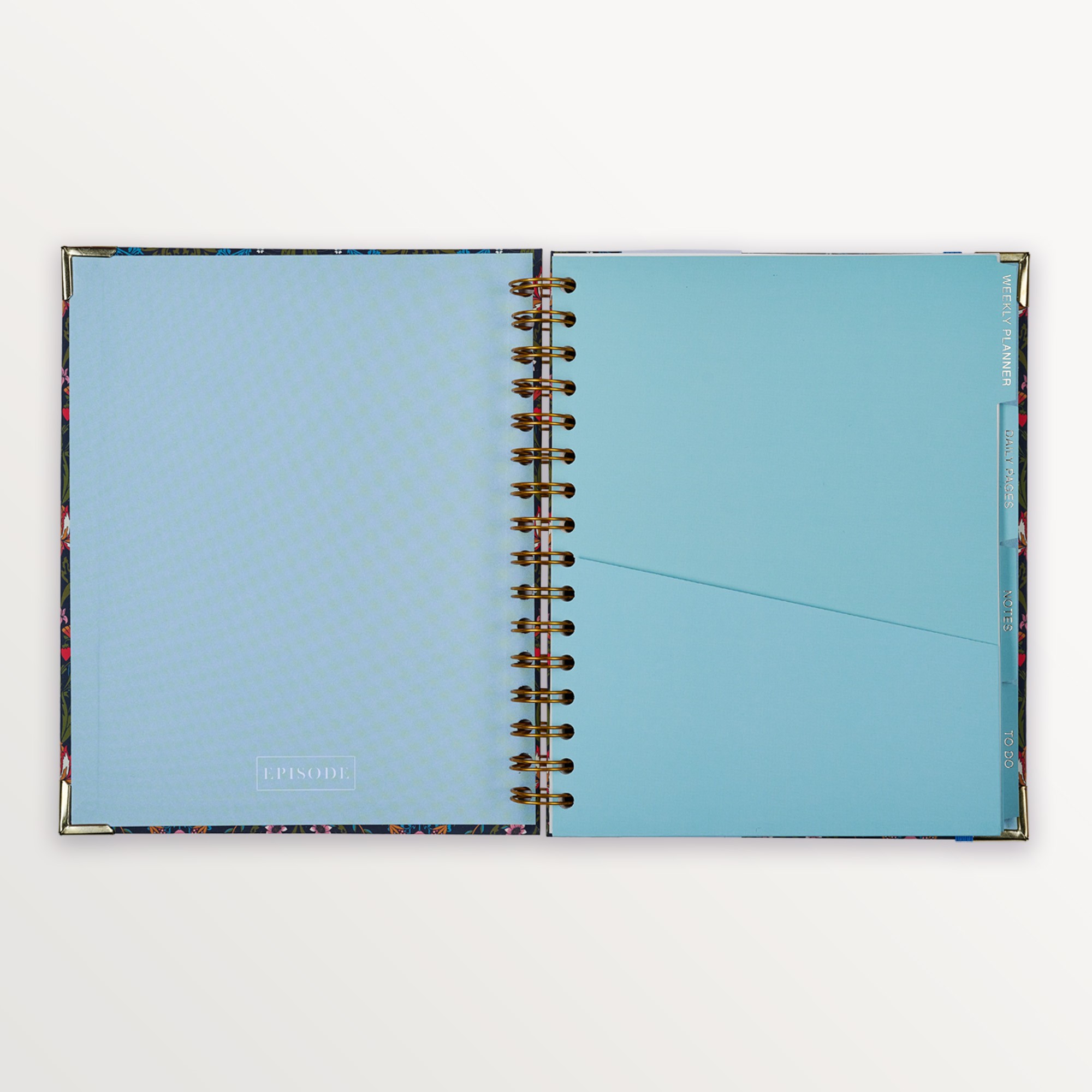 Episode Spiralli Planlayıcı Classic Floral B5 120 Yp. Defter - Morris Textile