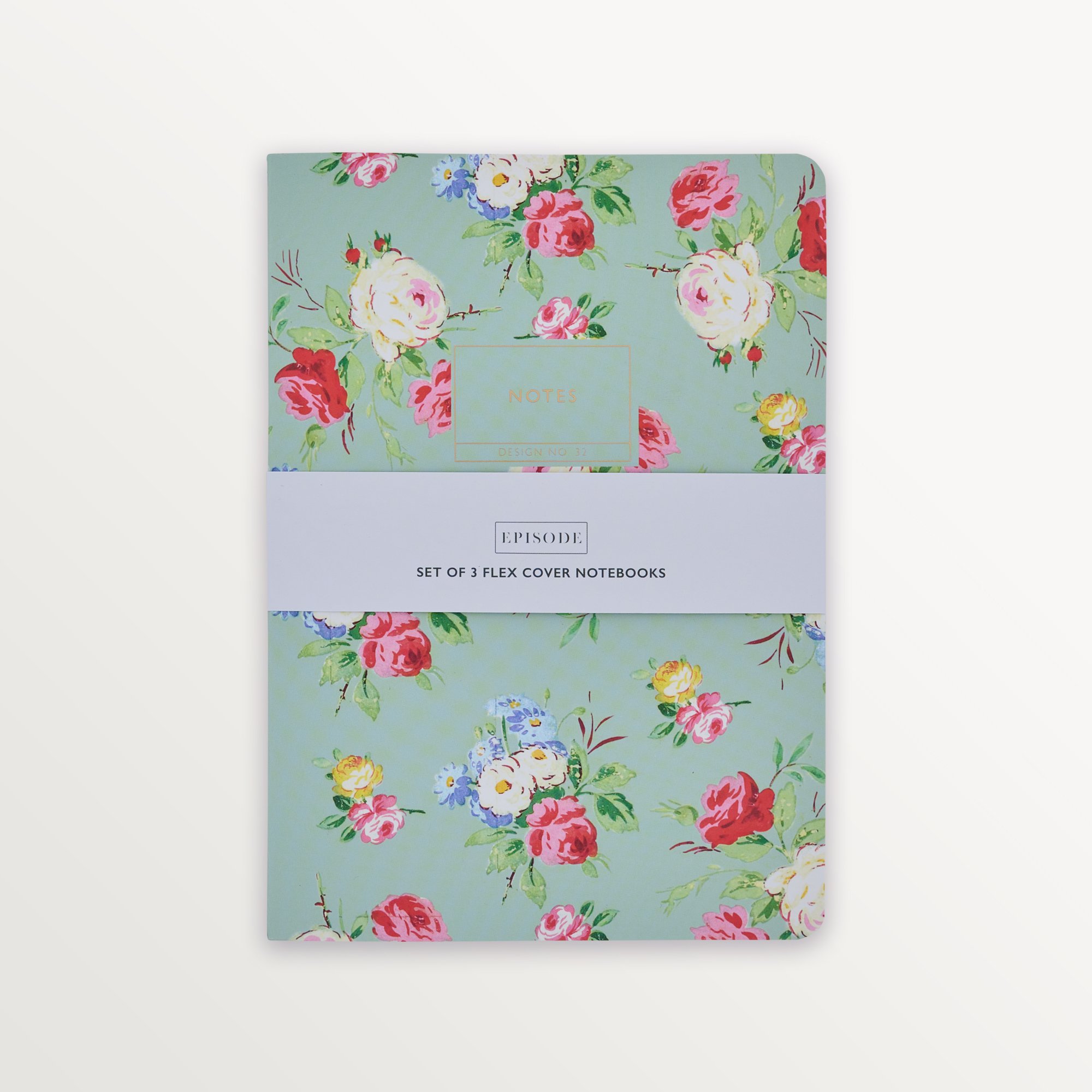 Episode 3'lü Terzi Dikiş Set Classic Floral A5 36 Yp. Defter - Christine Mix