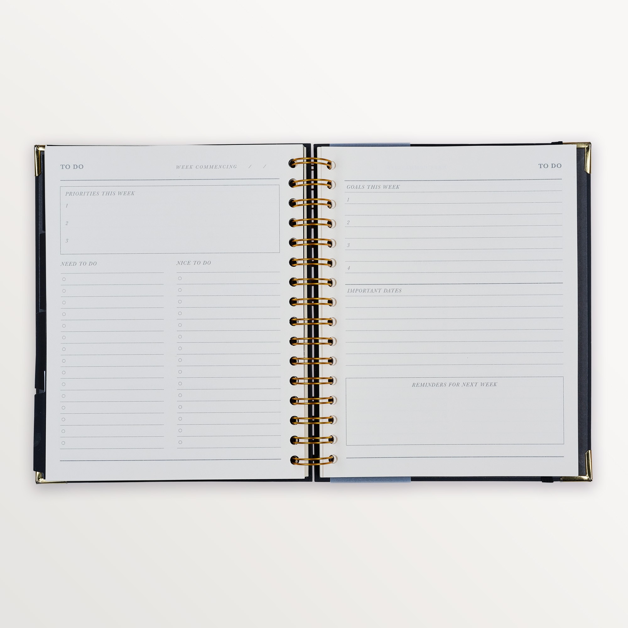 Episode Spiralli Planlayıcı Colourblock Uno B5 120 Yp. Defter - Carbon Black