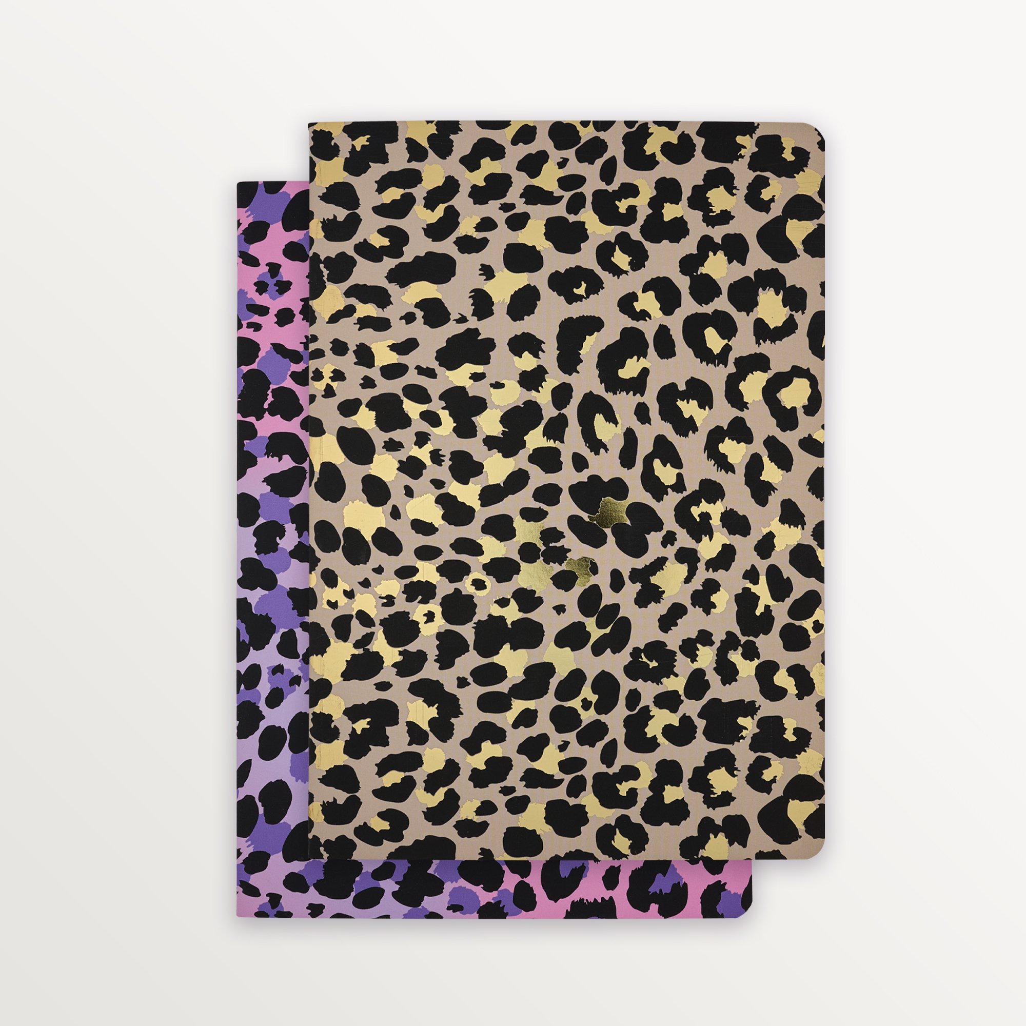 Episode 2'li Terzi Dikiş Set Leopard B5 48 Yp. Defter - Classic Gold & Pink Mauve