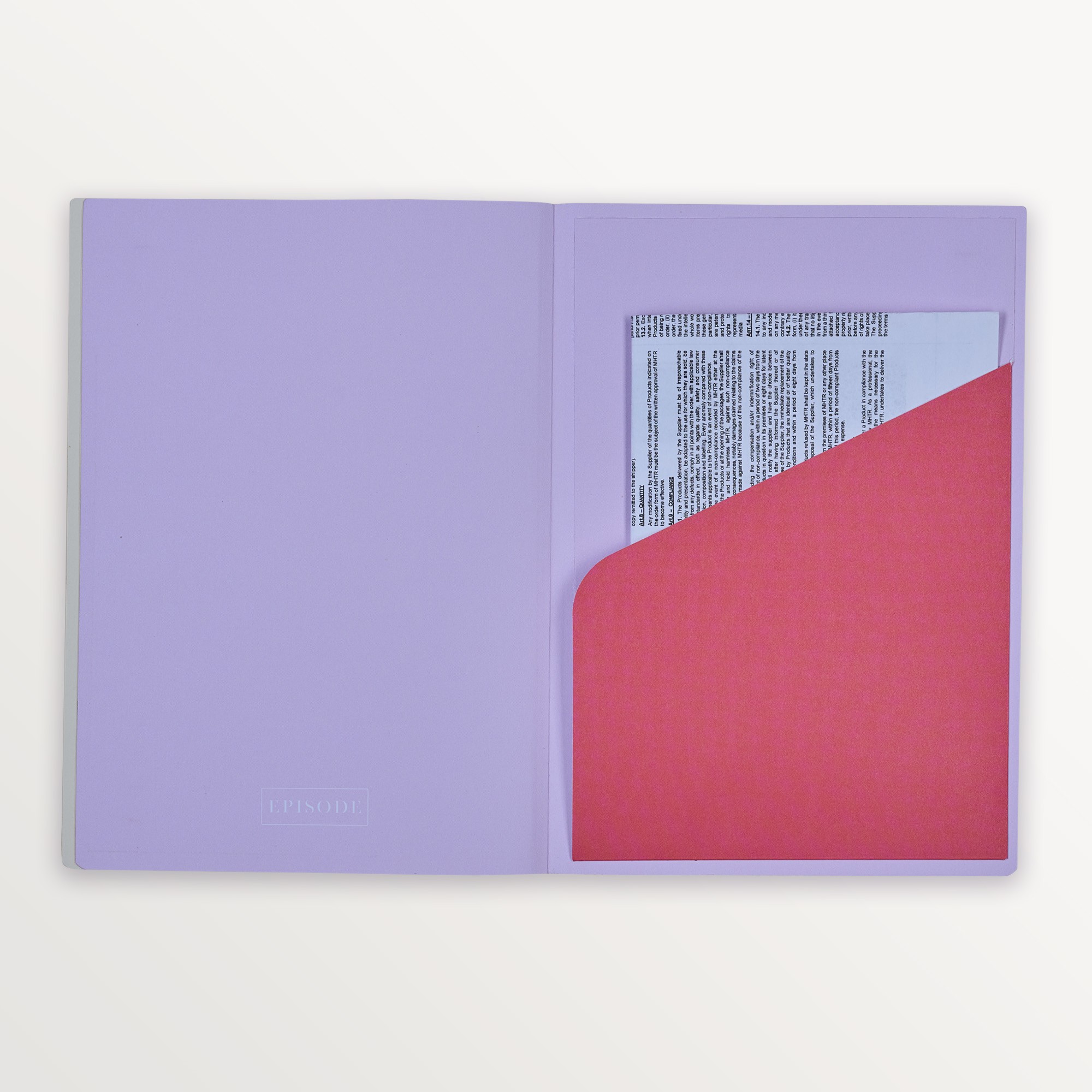Episode Amerikan Ciltli Colourblock Duo A5 96 Yp. Defter - Lilac Cherry