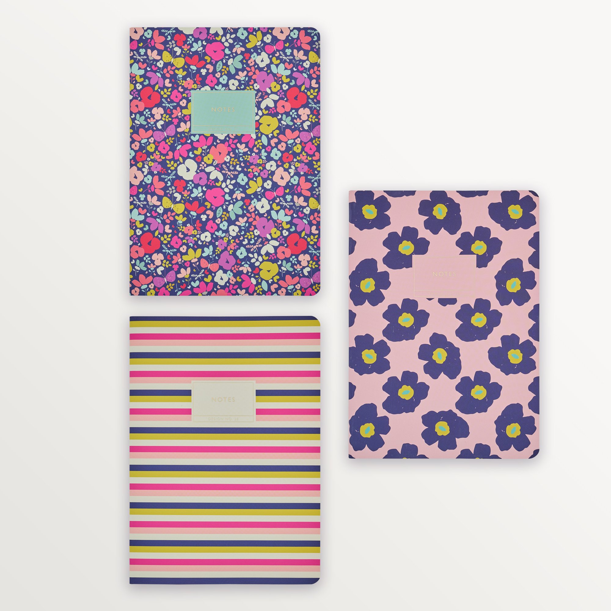 Episode 3'lü Terzi Dikiş Set Modern Floral A5 36 Yp. Defter - Brights Mix