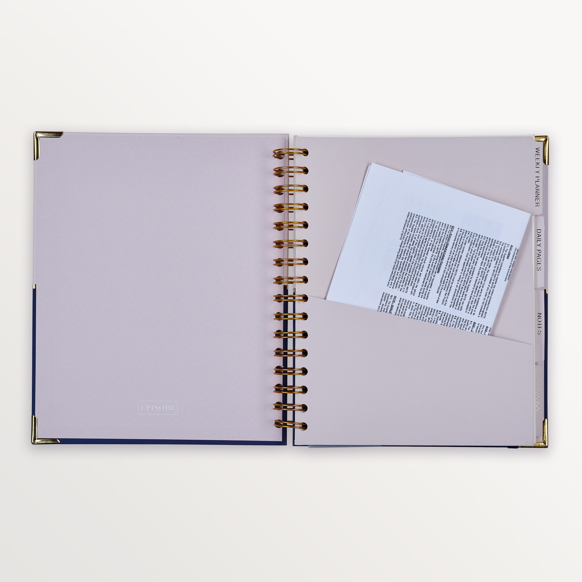 Episode Spiralli Planlayıcı Colourblock Duo B5 120 Yp. Defter - Taupe Indigo