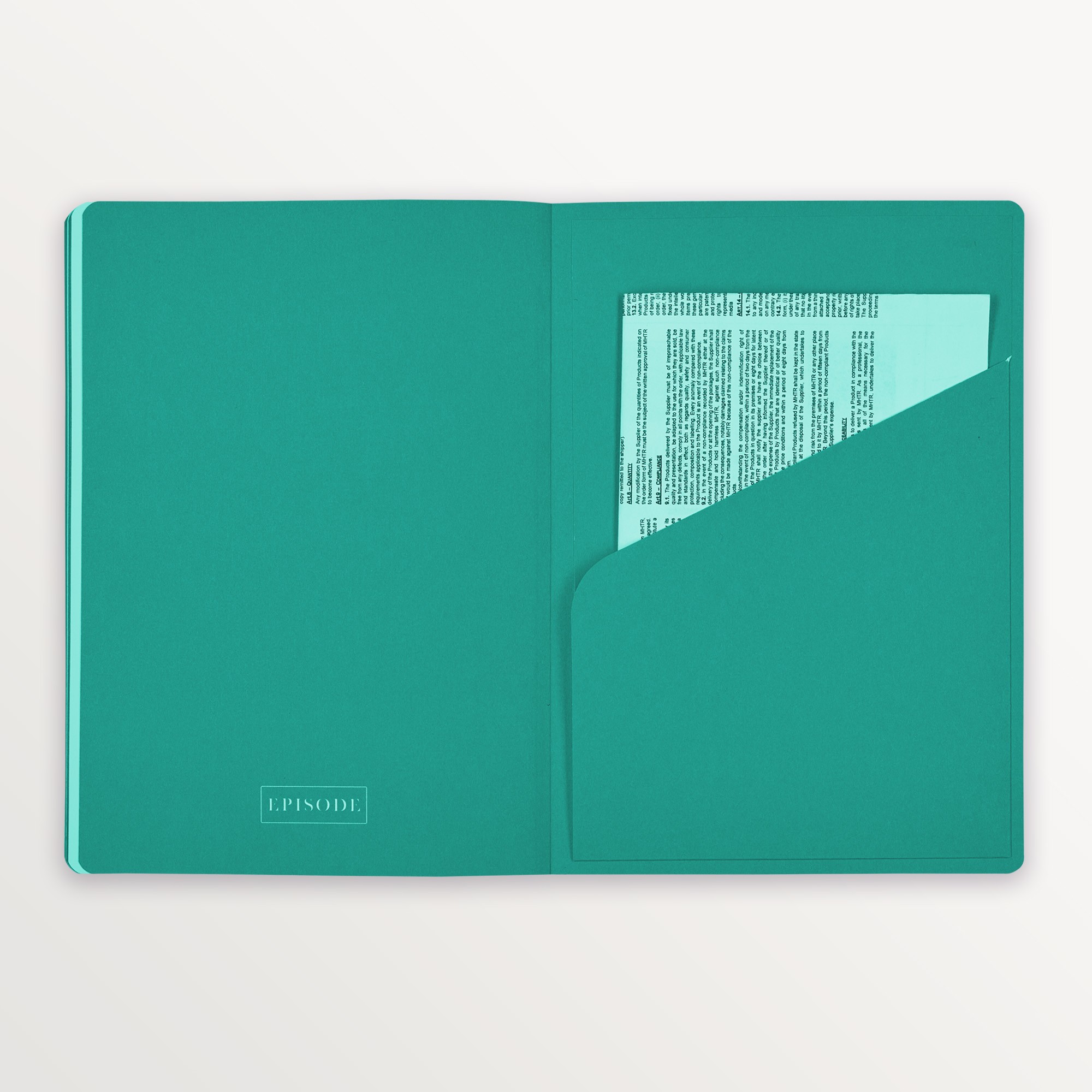 Episode Amerikan Ciltli Colourblock Uno A5 96 Yp. Defter - Deep Mint