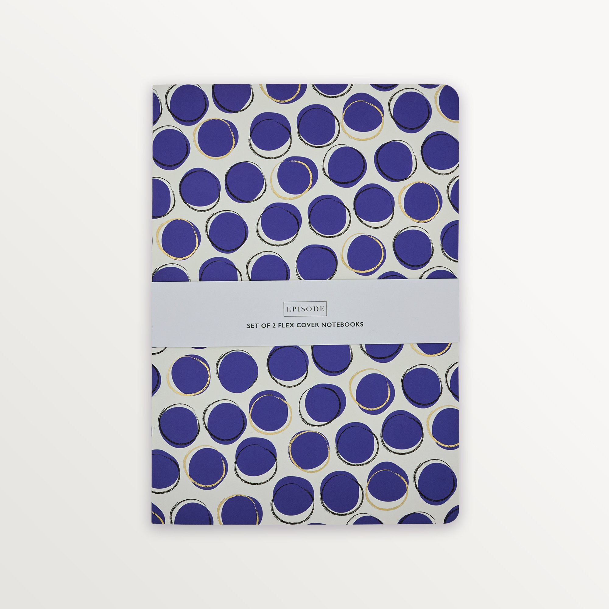 Episode 2'li Terzi Dikiş Set Dotty B5 48 Yp. Defter - Navy Polka & Green Polka