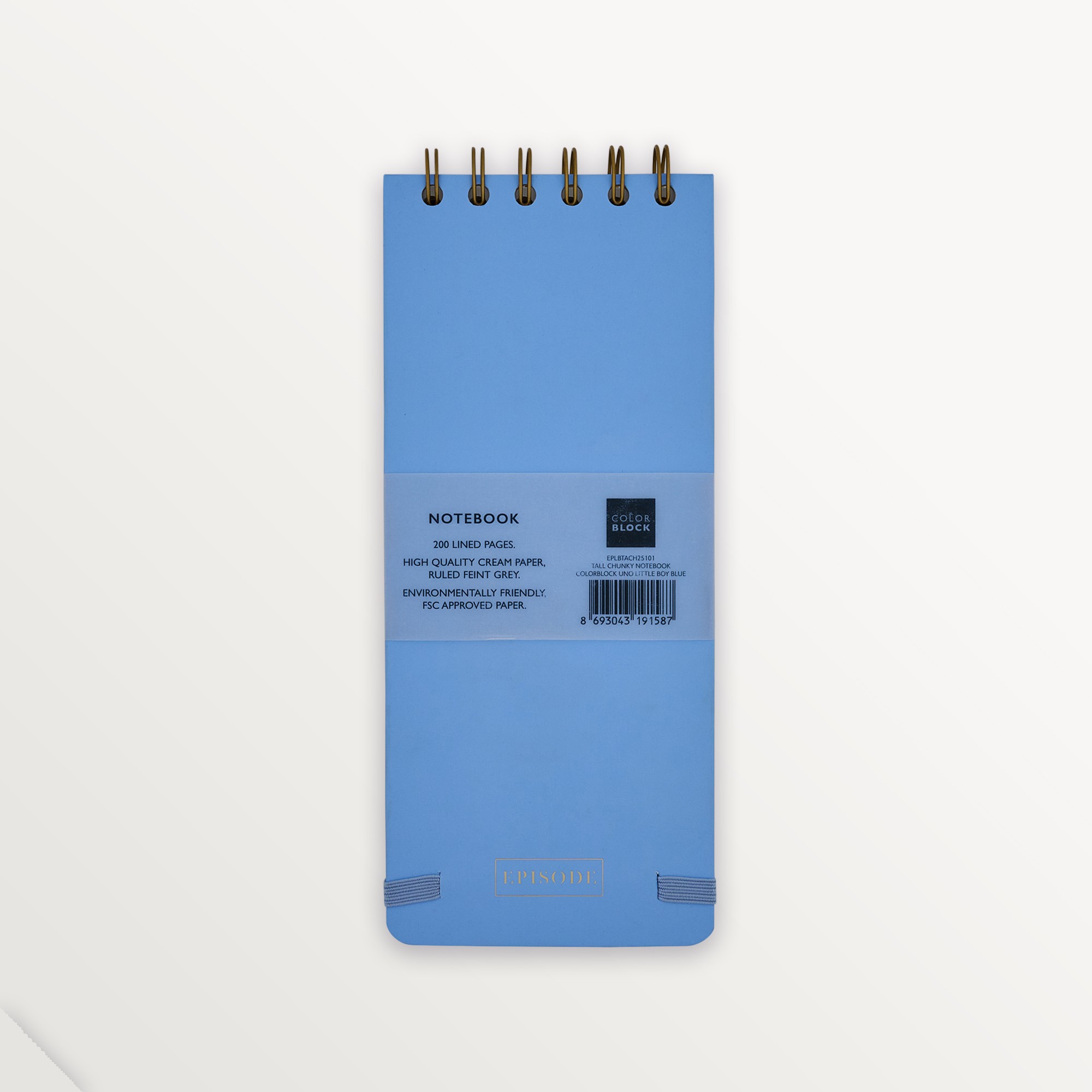 Episode Uzun Spiralli Colourblock Uno 100 Yp. Defter - Little Boy Blue