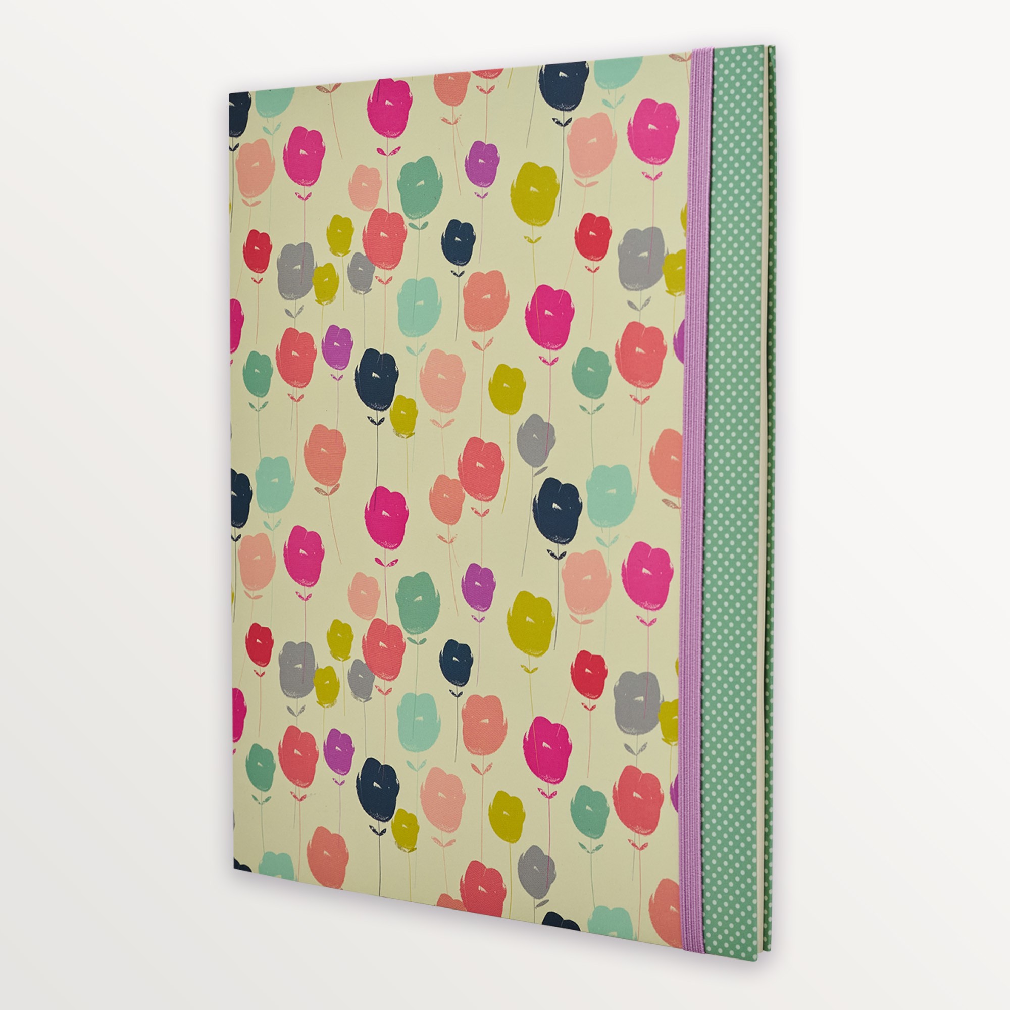 Episode Kulaklı Kapak Modern Floral XL 72 Yp. Defter - Pastel Stems