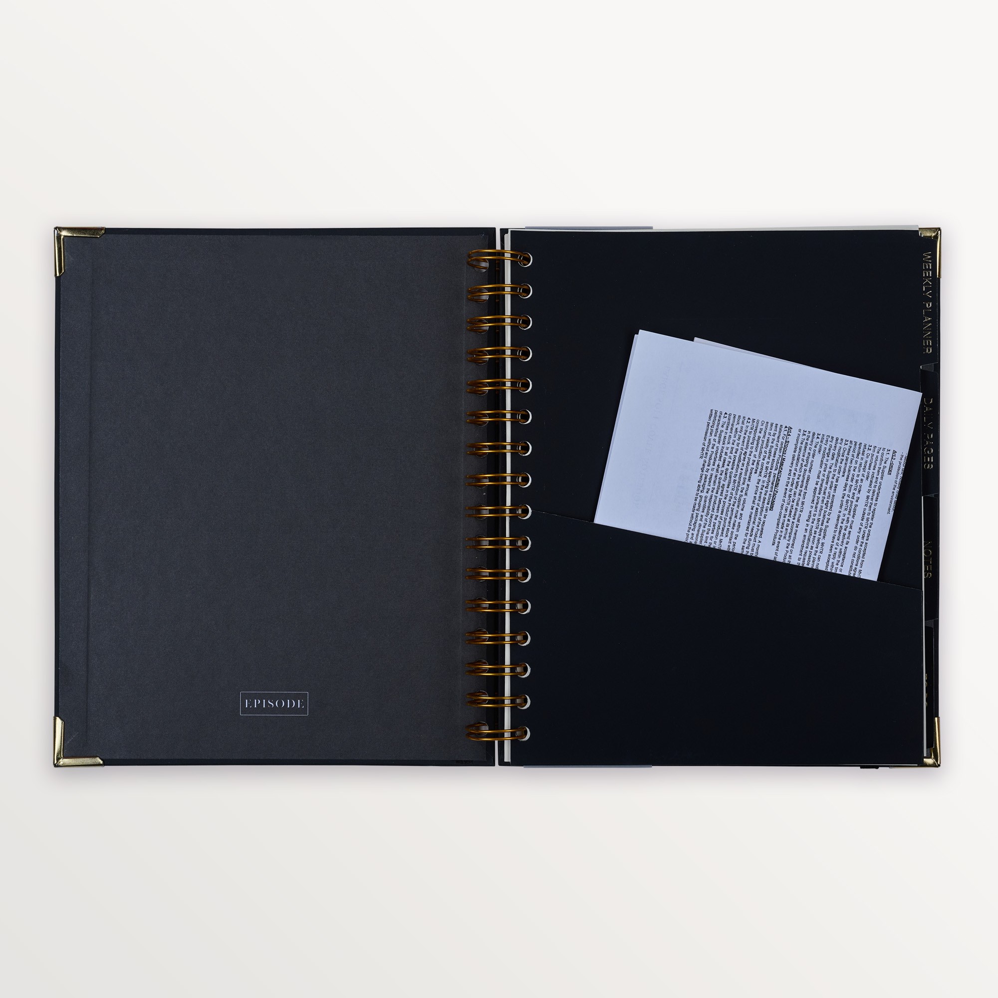Episode Spiralli Planlayıcı Colourblock Uno B5 120 Yp. Defter - Carbon Black