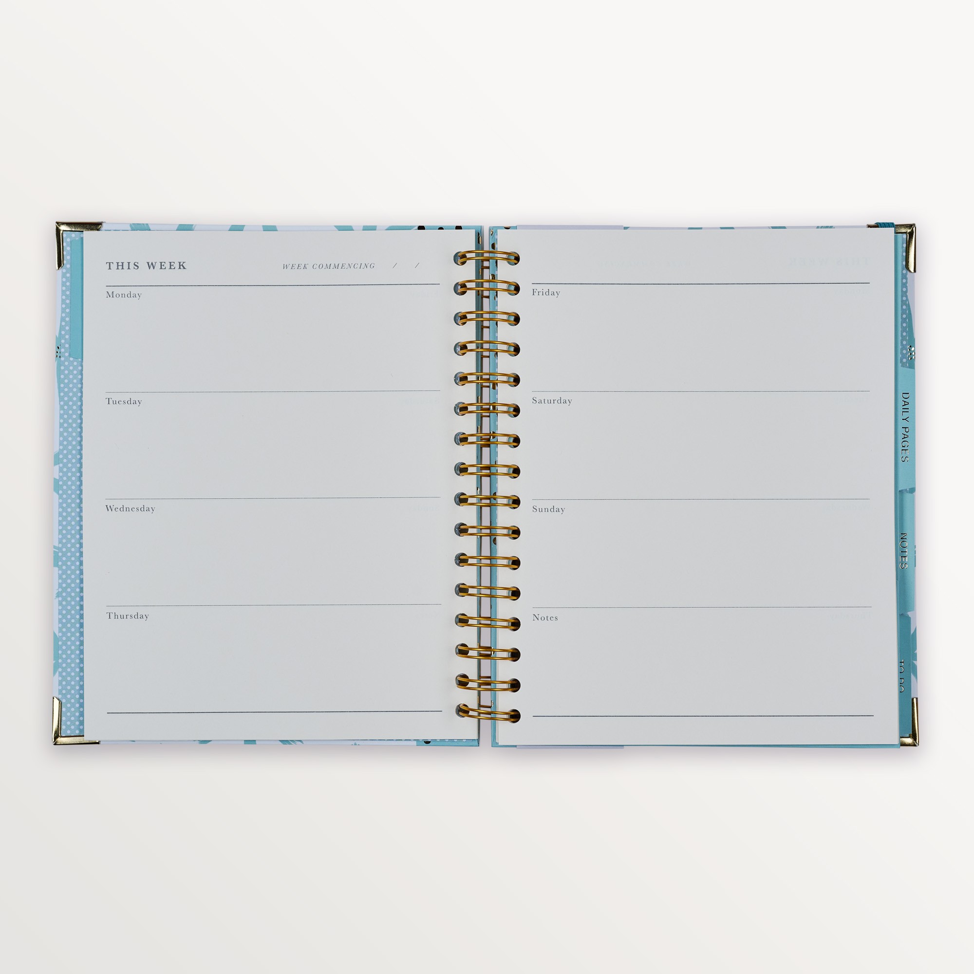 Episode Spiralli Planlayıcı Modern Floral B5 120 Yp. Defter - Blue Agapanthus