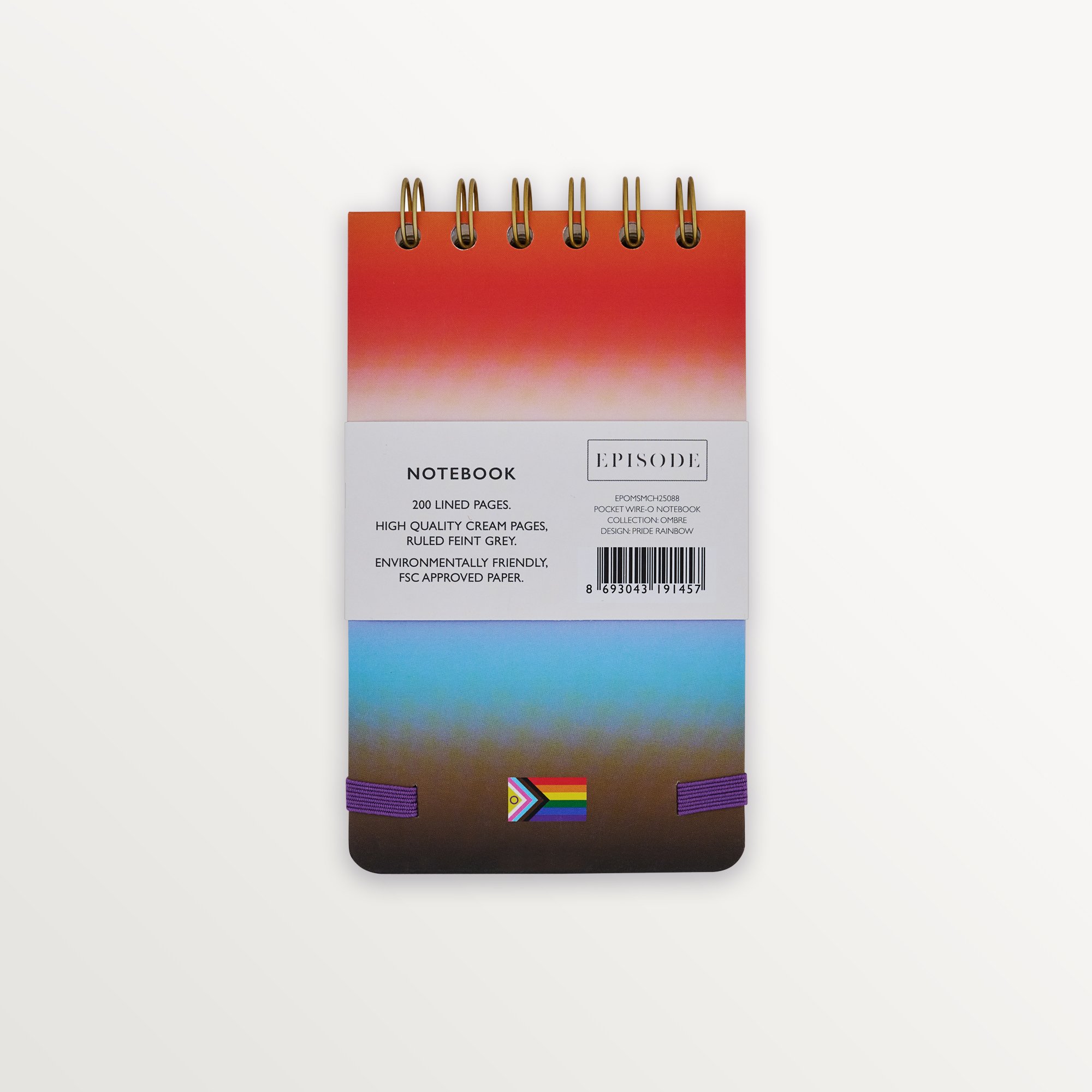 Episode Küçük Spiralli Ombre 100 Yp. Defter - Rainbow