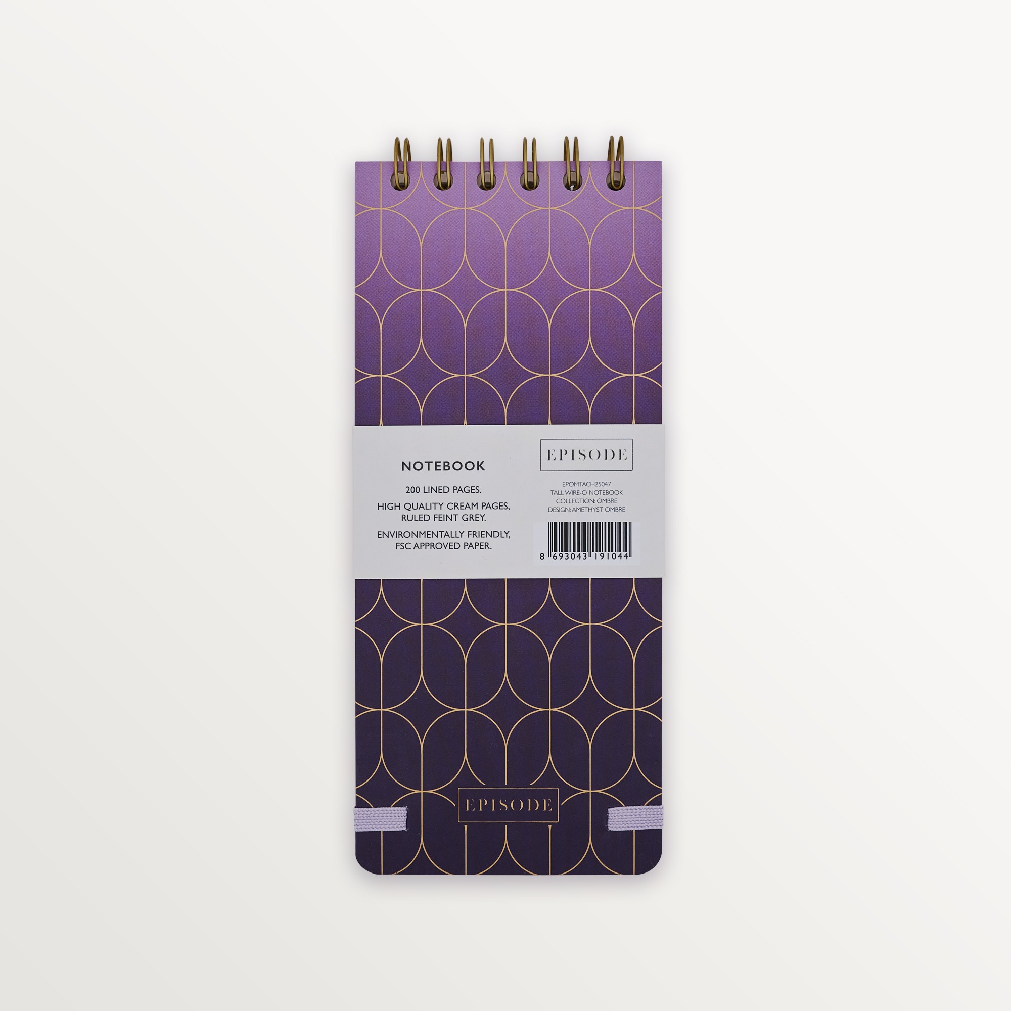 Episode Uzun Spiralli Ombre 100 Yp. Defter - Purple Ombre