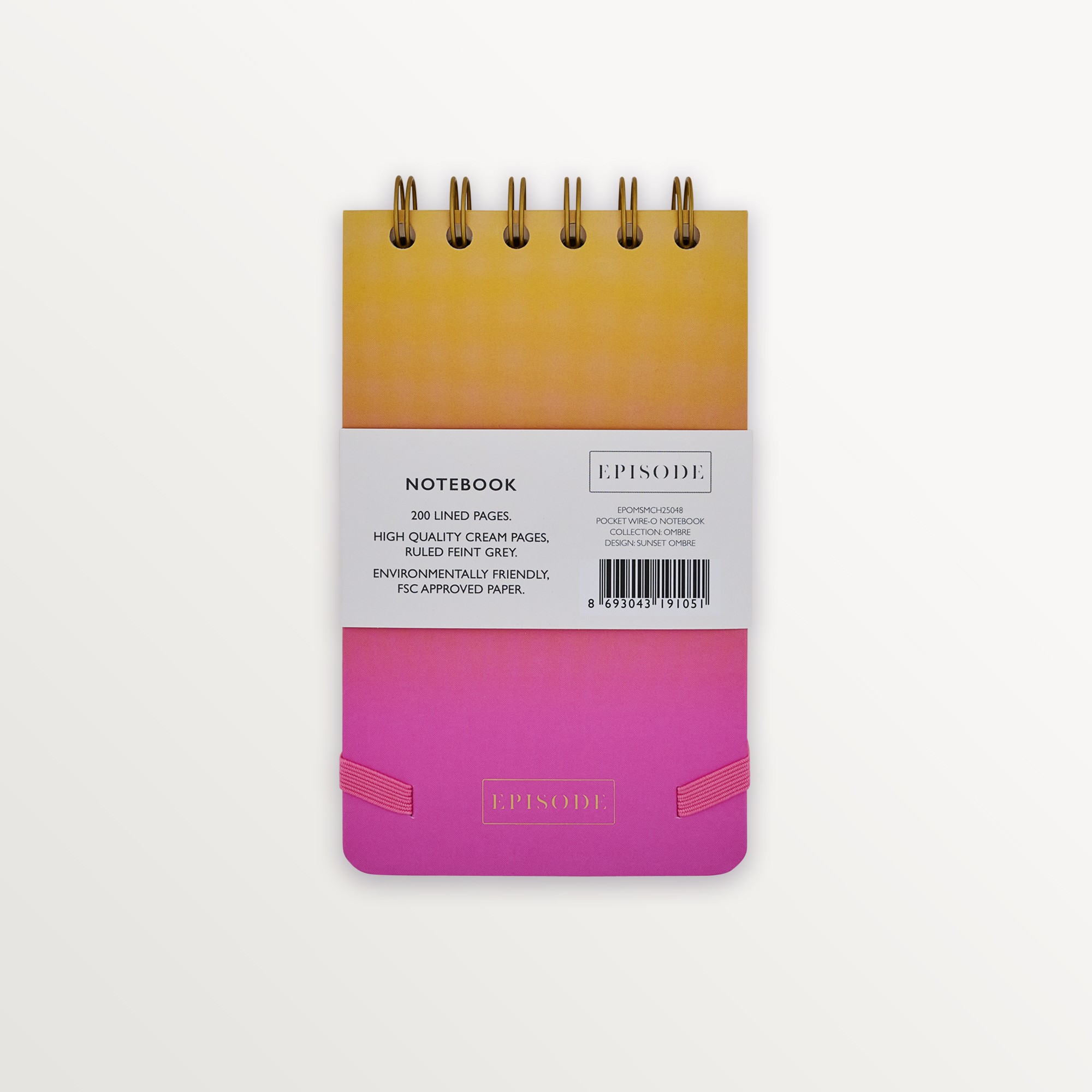 Episode Küçük Spiralli Ombre 100 Yp. Defter - Sunset Ombre
