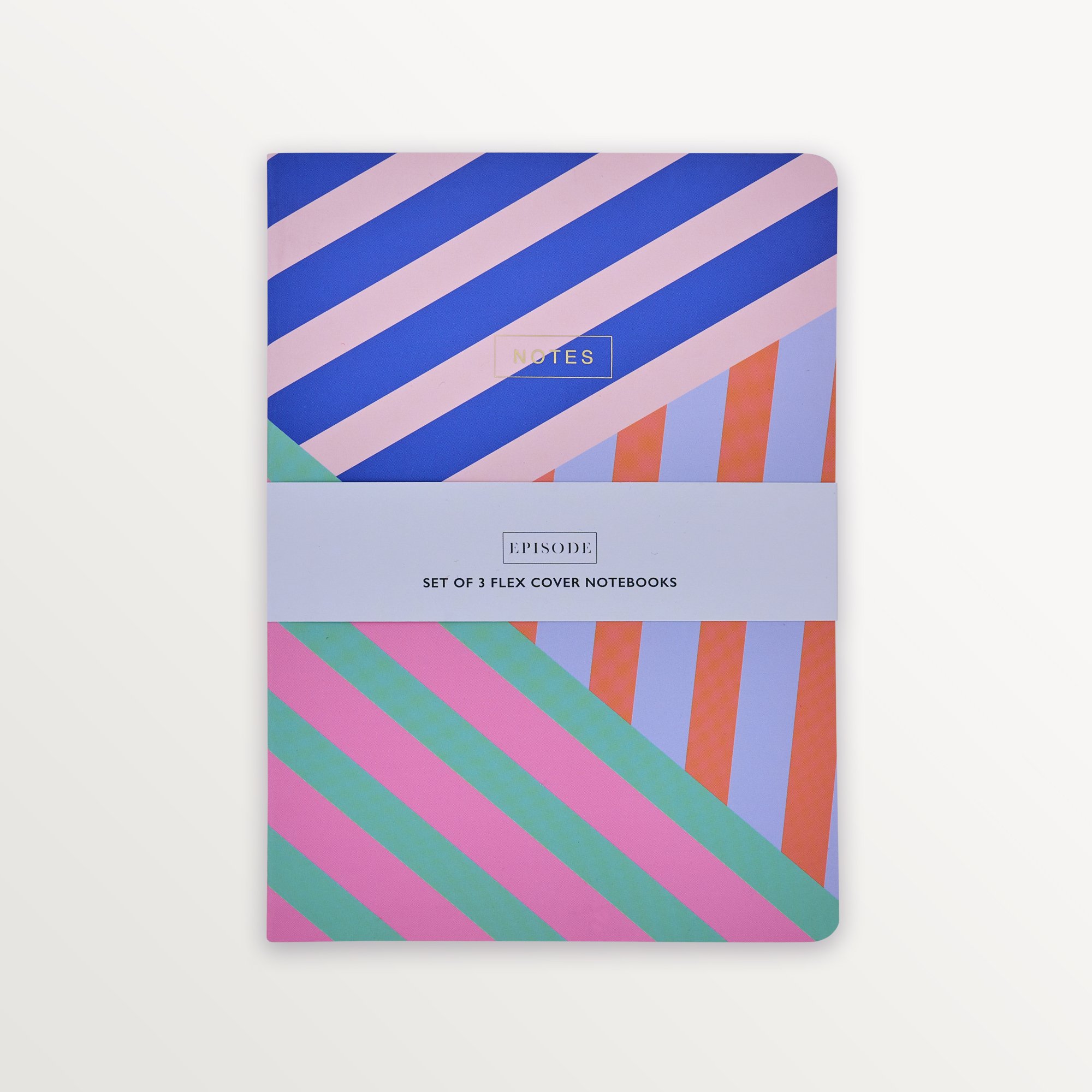 Episode 3'lü Terzi Dikiş Set Stripe A5 36 Yp. Defter - Broad Stripes