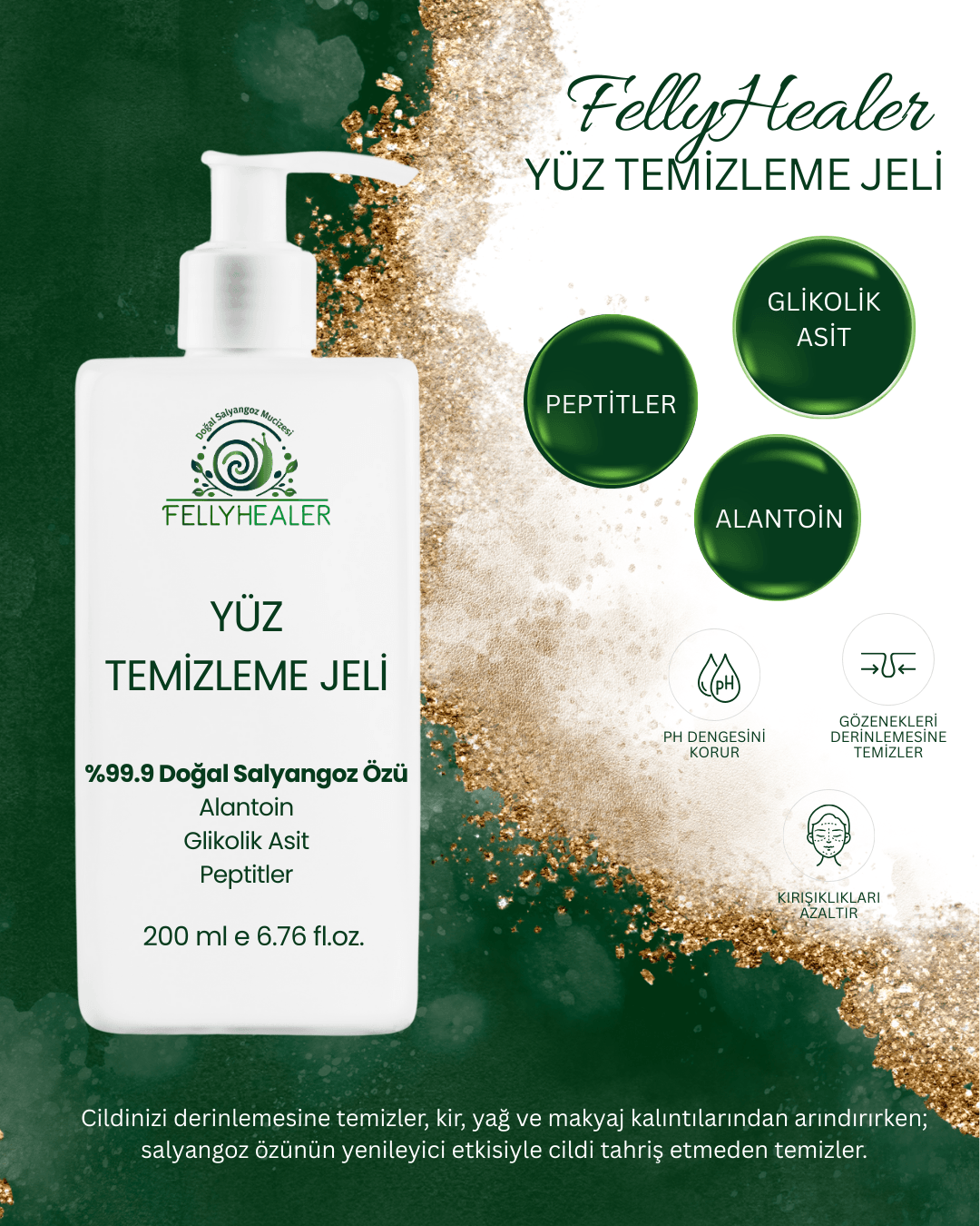 FELLYHEALER YÜZ TEMİZLEME JELİ