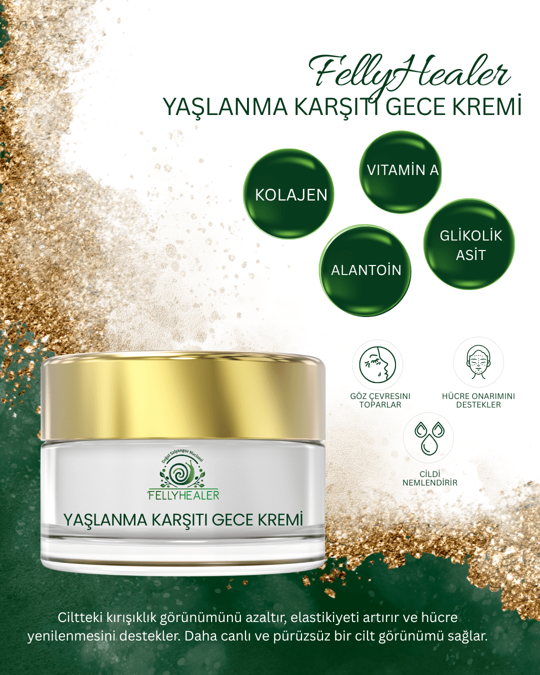 FELLYHEALER YAŞLANMA KARŞITI GECE KREMİ