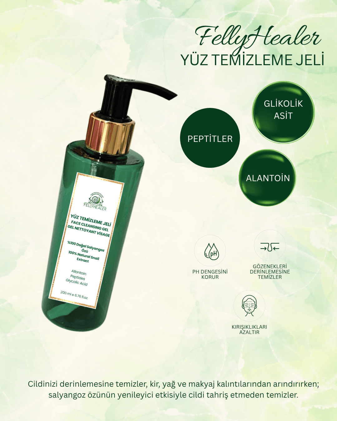 FELLYHEALER YÜZ TEMİZLEME JELİ