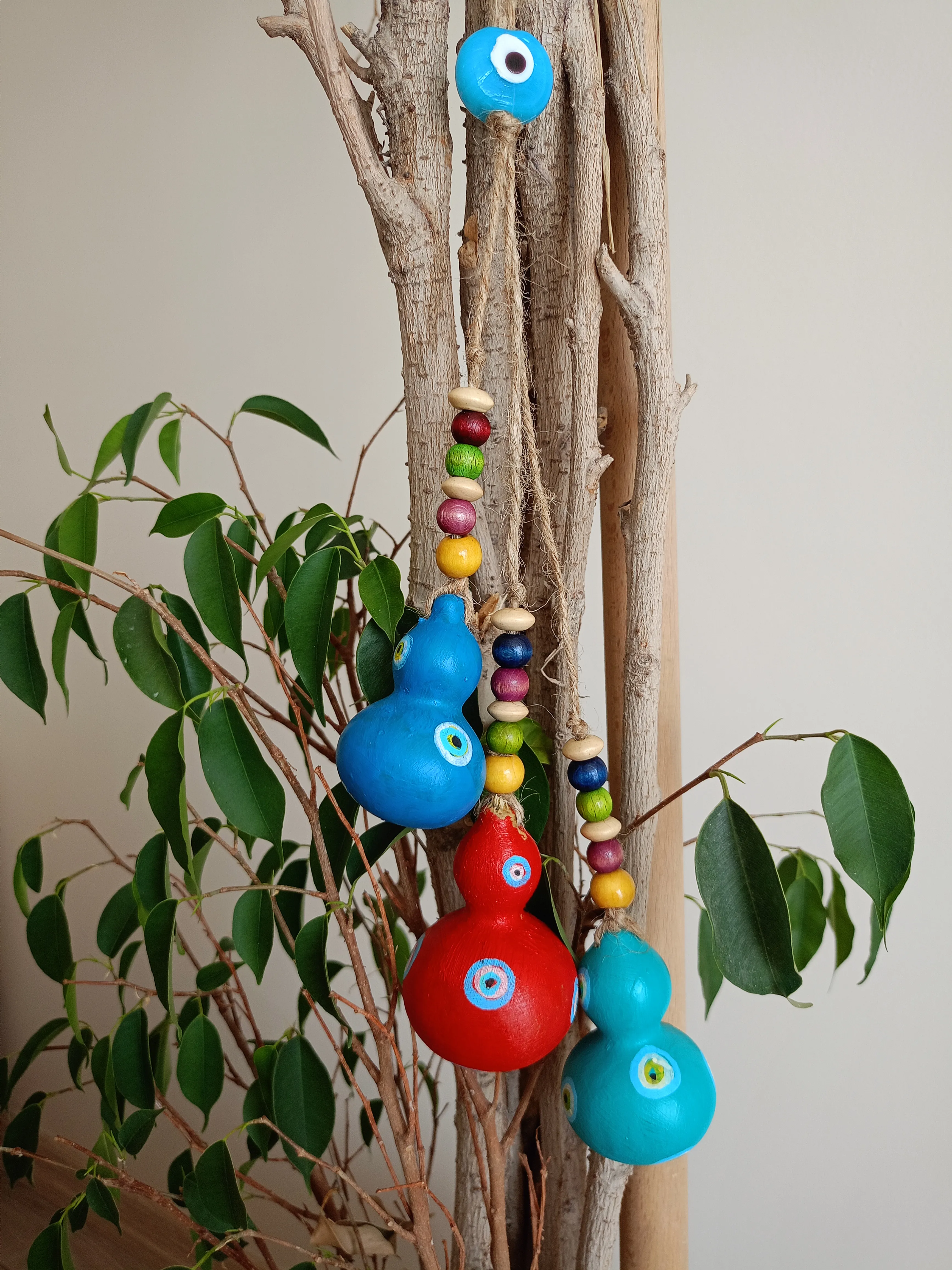  Duvar Aksesuarı üçlü Nazar Boncuklu