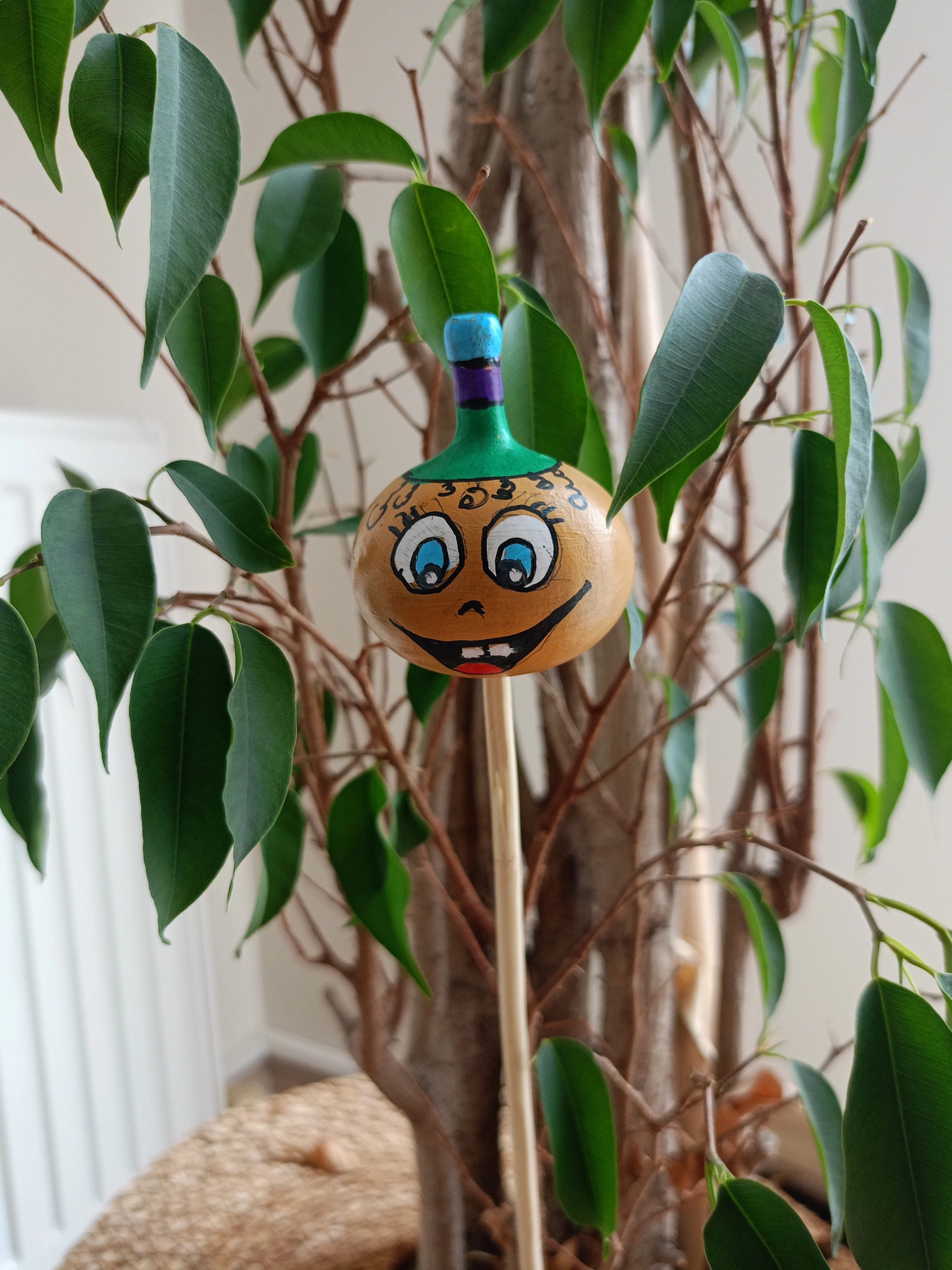 Su kabağı saksı süsü