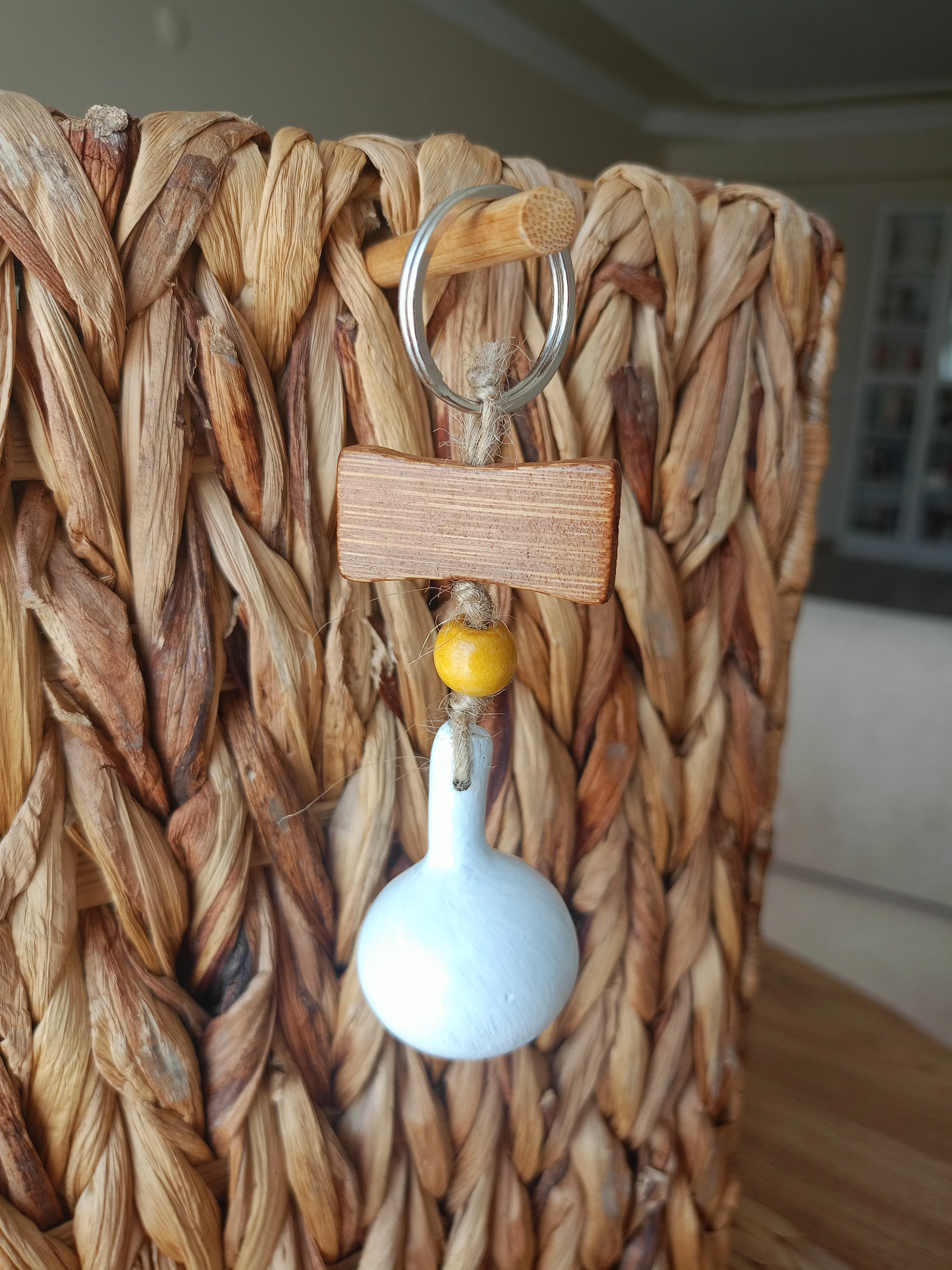 Su Kabağı Anahtarlık - Beyaz