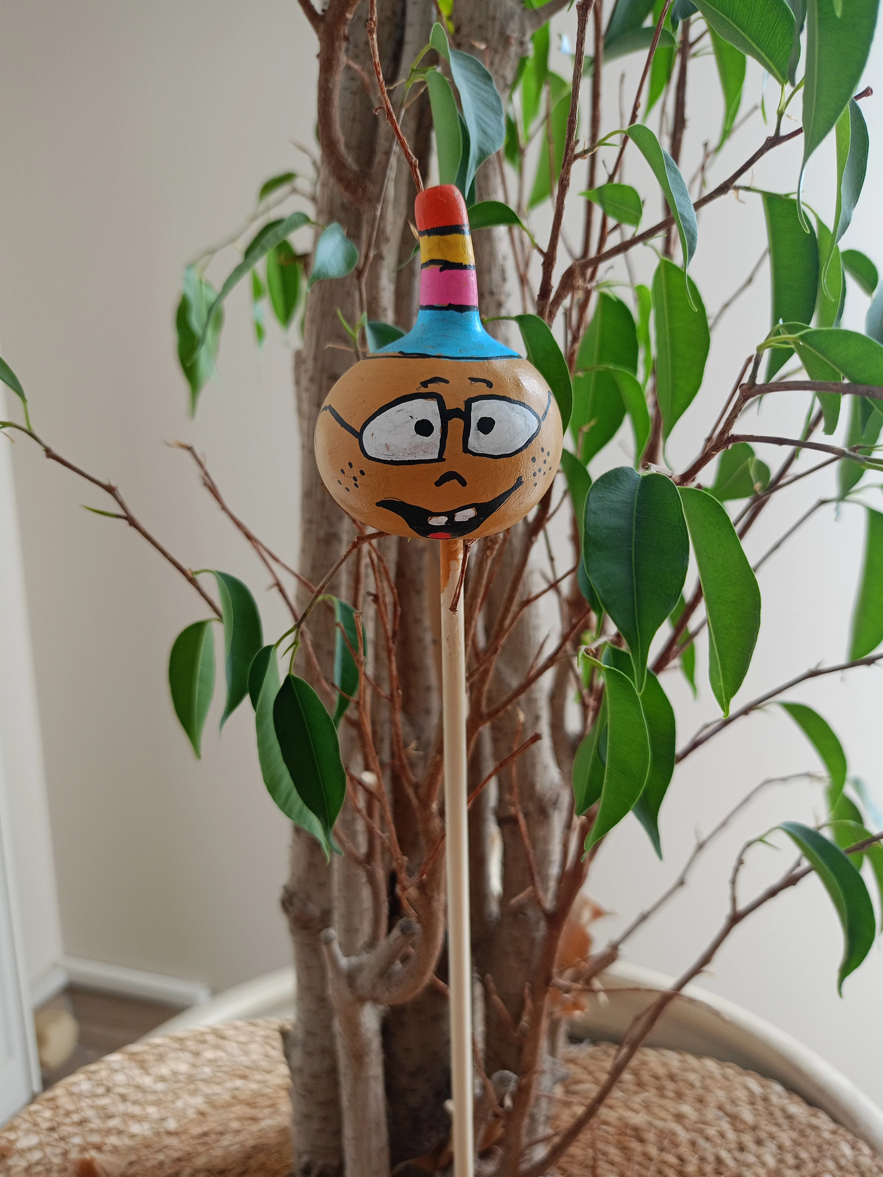 Su kabağı saksı süsü