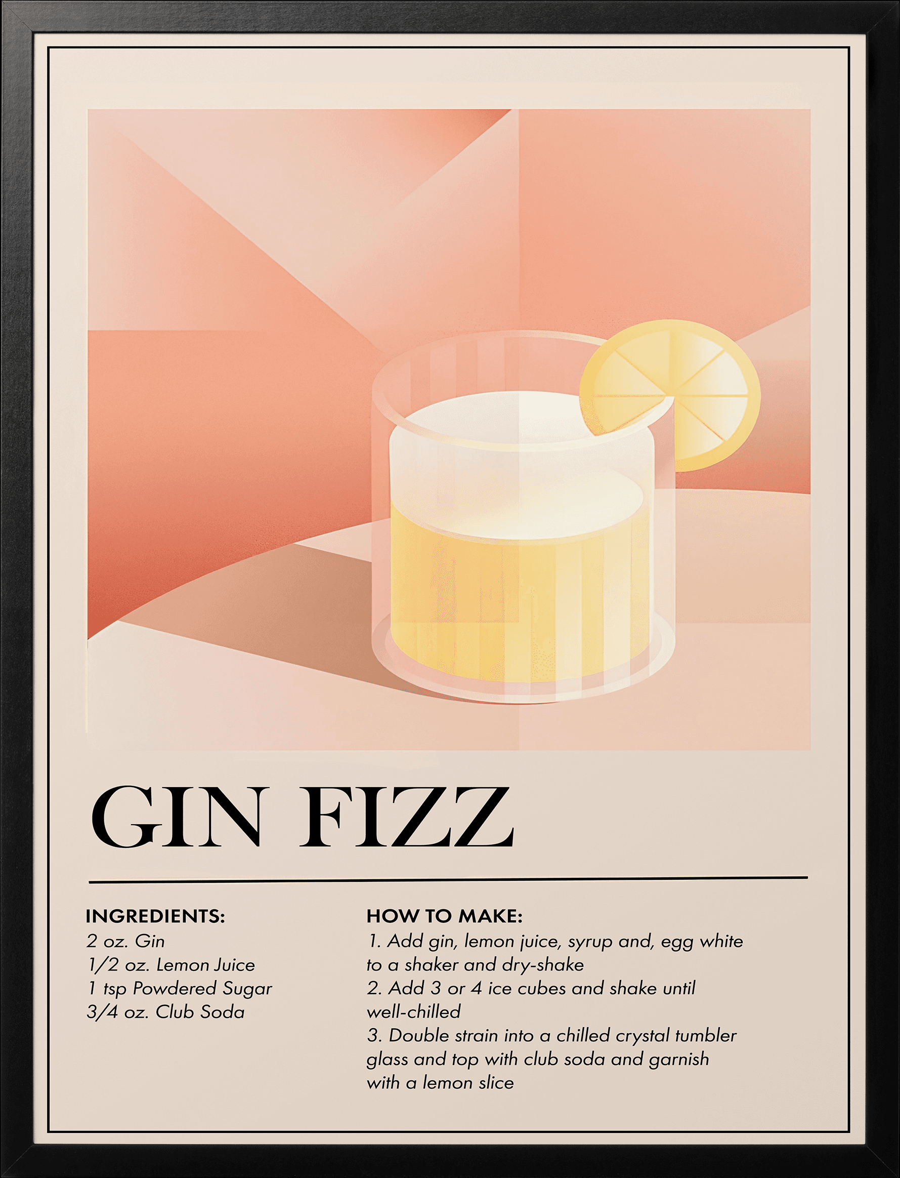 Gin Fizz Cocktail