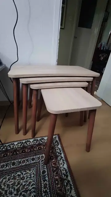 Müşteri fotoğrafı: Erendiz 4lü Ahşap Ayaklı Zigon Sehpa XL Sonoma