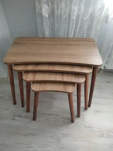 Müşteri fotoğrafı: Erendiz 4lü Ahşap Ayaklı Zigon Sehpa XL Sonoma
