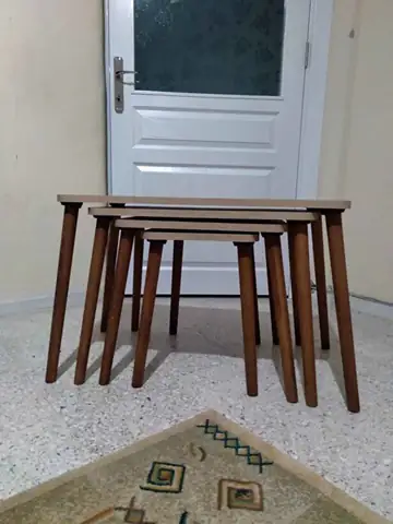 Müşteri fotoğrafı: Erendiz 4lü Ahşap Ayaklı Zigon Sehpa XL Sonoma