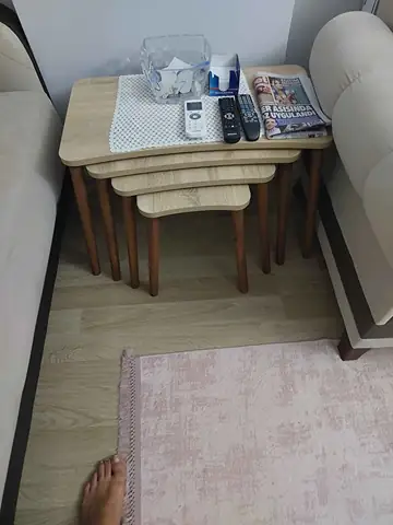 Müşteri fotoğrafı: Erendiz 4lü Ahşap Ayaklı Zigon Sehpa XL Sonoma