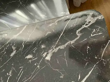 Müşteri fotoğrafı: Erendiz 4lü Ahşap Ayaklı Zigon Sehpa XL Siyah Mermer