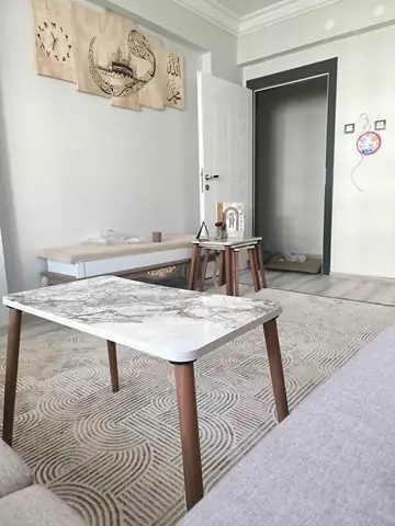 Müşteri fotoğrafı: Erendiz 4lü Ahşap Ayaklı Zigon Sehpa XL Beyaz Mermer