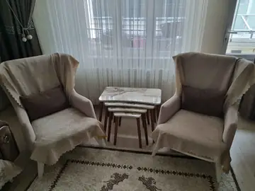 Müşteri fotoğrafı: Erendiz 4lü Ahşap Ayaklı Zigon Sehpa XL Beyaz Mermer