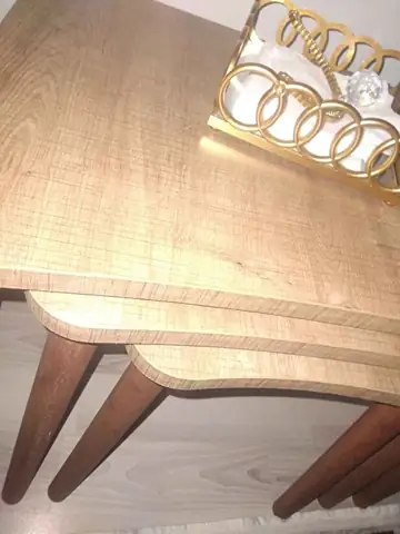 Müşteri fotoğrafı: Erendiz 4lü Ahşap Ayaklı Zigon Sehpa XL Ceviz