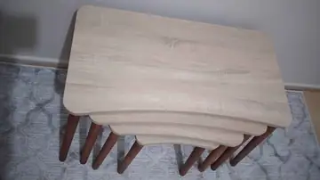 Müşteri fotoğrafı: Erendiz 4lü Ahşap Ayaklı Zigon Sehpa XL Sonoma