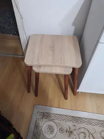 Müşteri fotoğrafı: Erendiz 4lü Ahşap Ayaklı Zigon Sehpa XL Sonoma