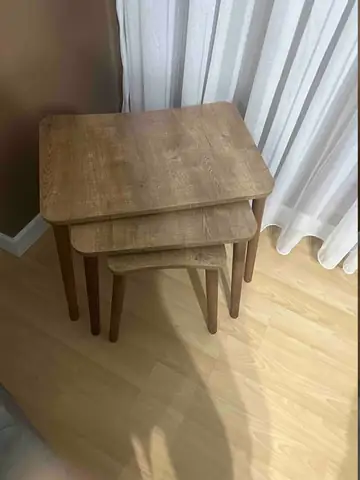 Müşteri fotoğrafı: Erendiz 4lü Ahşap Ayaklı Zigon Sehpa XL Ceviz
