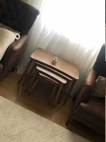 Müşteri fotoğrafı: Erendiz 4lü Ahşap Ayaklı Zigon Sehpa XL Ceviz