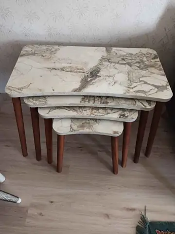 Müşteri fotoğrafı: Erendiz 4lü Ahşap Ayaklı Zigon Sehpa XL Beyaz Mermer
