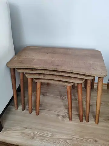 Müşteri fotoğrafı: Erendiz 4lü Ahşap Ayaklı Zigon Sehpa XL Ceviz
