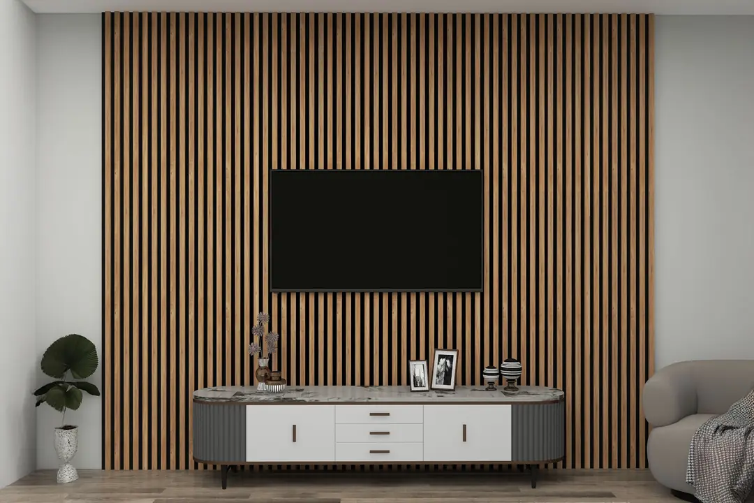 MDF Akustik Duvar Paneli 60×278 cm Safir Meşe