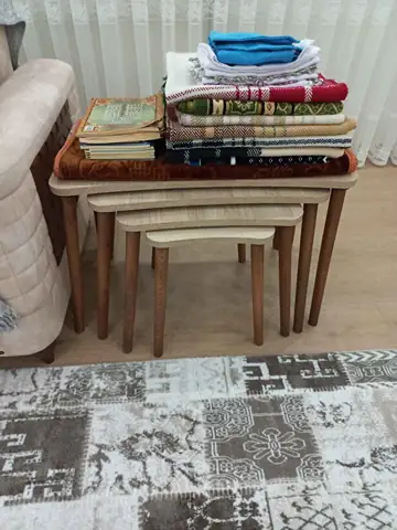 Müşteri fotoğrafı: Erendiz 4lü Ahşap Ayaklı Zigon Sehpa XL Sonoma