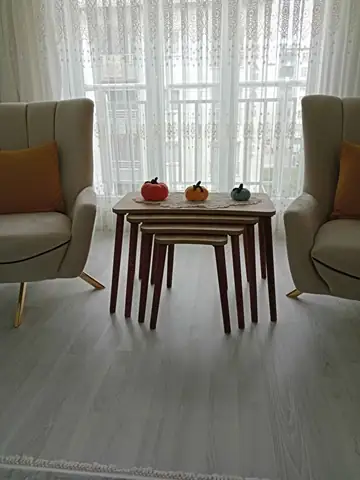 Müşteri fotoğrafı: Erendiz 4lü Ahşap Ayaklı Zigon Sehpa XL Sonoma