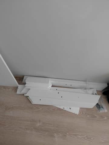 Müşteri fotoğrafı: X Ayaklı Raflı Ders Çalışma Masası 50x90 cm Beyaz