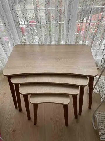 Müşteri fotoğrafı: Erendiz 4lü Ahşap Ayaklı Zigon Sehpa XL Sonoma