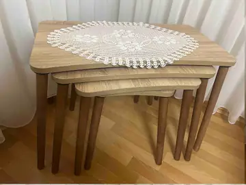 Müşteri fotoğrafı: Erendiz 4lü Ahşap Ayaklı Zigon Sehpa XL Sonoma
