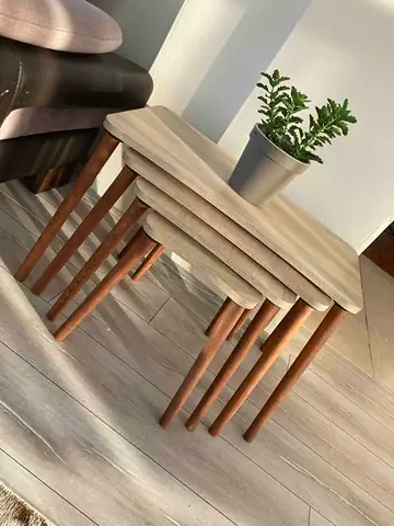 Müşteri fotoğrafı: Erendiz 4lü Ahşap Ayaklı Zigon Sehpa XL Sonoma