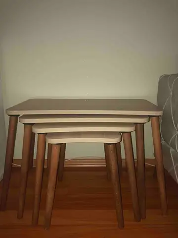 Müşteri fotoğrafı: Erendiz 4lü Ahşap Ayaklı Zigon Sehpa XL Sonoma