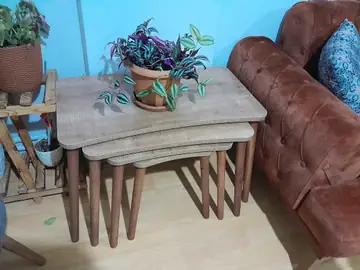 Müşteri fotoğrafı: Erendiz 4lü Ahşap Ayaklı Zigon Sehpa XL Ceviz